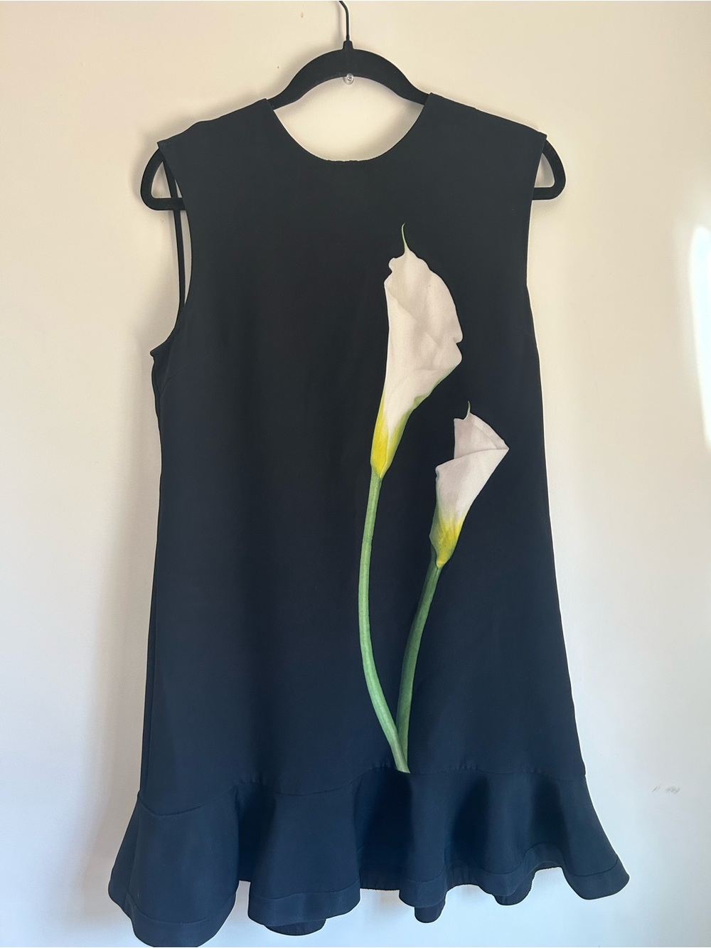 Victoria Beckham for Target Black Sleeveless Calla Lilly Dress Medium